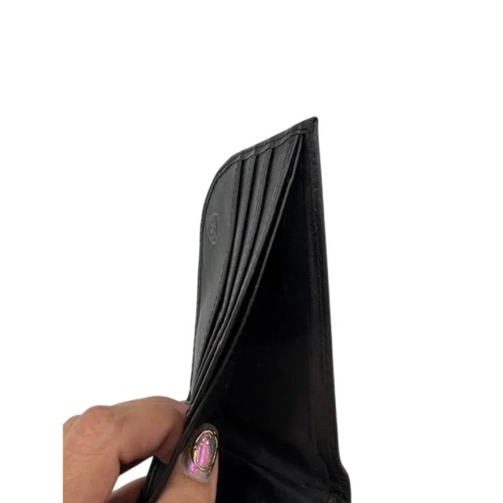 NWOT Travelon Mens Black Leather SLIM Bifold Wallet